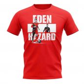 Eden Hazard Player Collage T-Shirt (Red)  Eden Hazard Player Collage T-Shirt (Red)