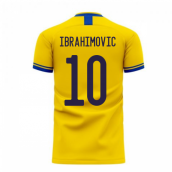 Sweden 2025-2026 Home Concept Football Kit (Libero) (IBRAHIMOVIC 10)  Sweden 2025-2026 Home Concept Football Kit (Libero) (IBRAHIMOVIC 10)