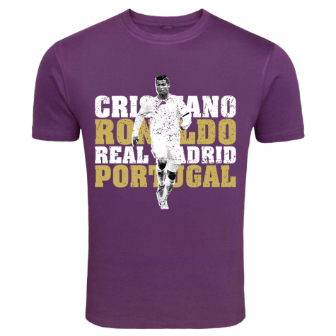 Cristiano Ronaldo Real Madrid T-Shirt (Purple) - Kids  Cristiano Ronaldo Real Madrid T-Shirt (Purple) - Kids