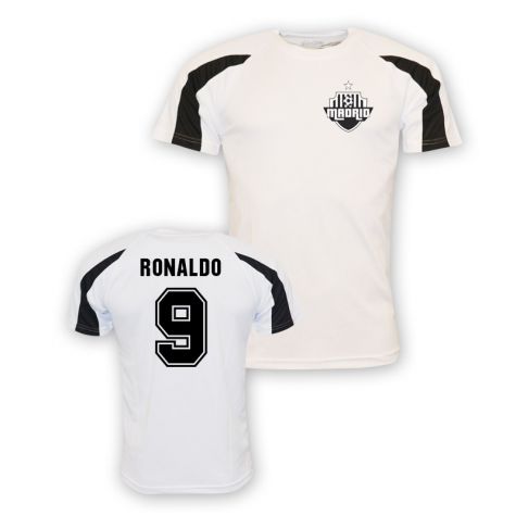 Ronaldo Real Madrid Sports Training Jersey (white) - Kids  Ronaldo Real Madrid Sports Training Jersey (white) - Kids