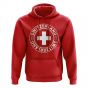 Switzerland Football Badge Hoodie (Red)  Switzerland Football Badge Hoodie (Red)