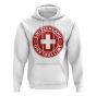Switzerland Football Badge Hoodie (White)  Switzerland Football Badge Hoodie (White)