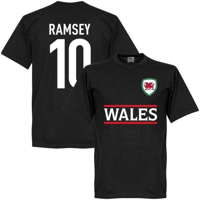 Wales Ramsey 10 Team T-Shirt - Black