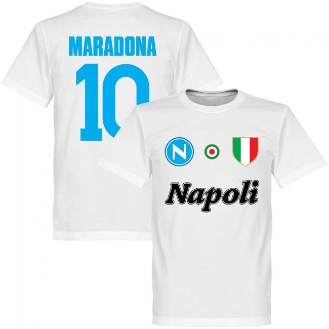 Napoli Maradona 10 Team T-Shirt - White