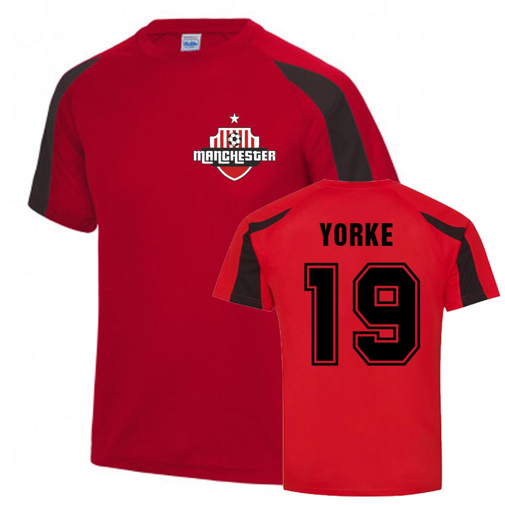 Dwight Yorke Man Utd Sports Training Jersey (Red)