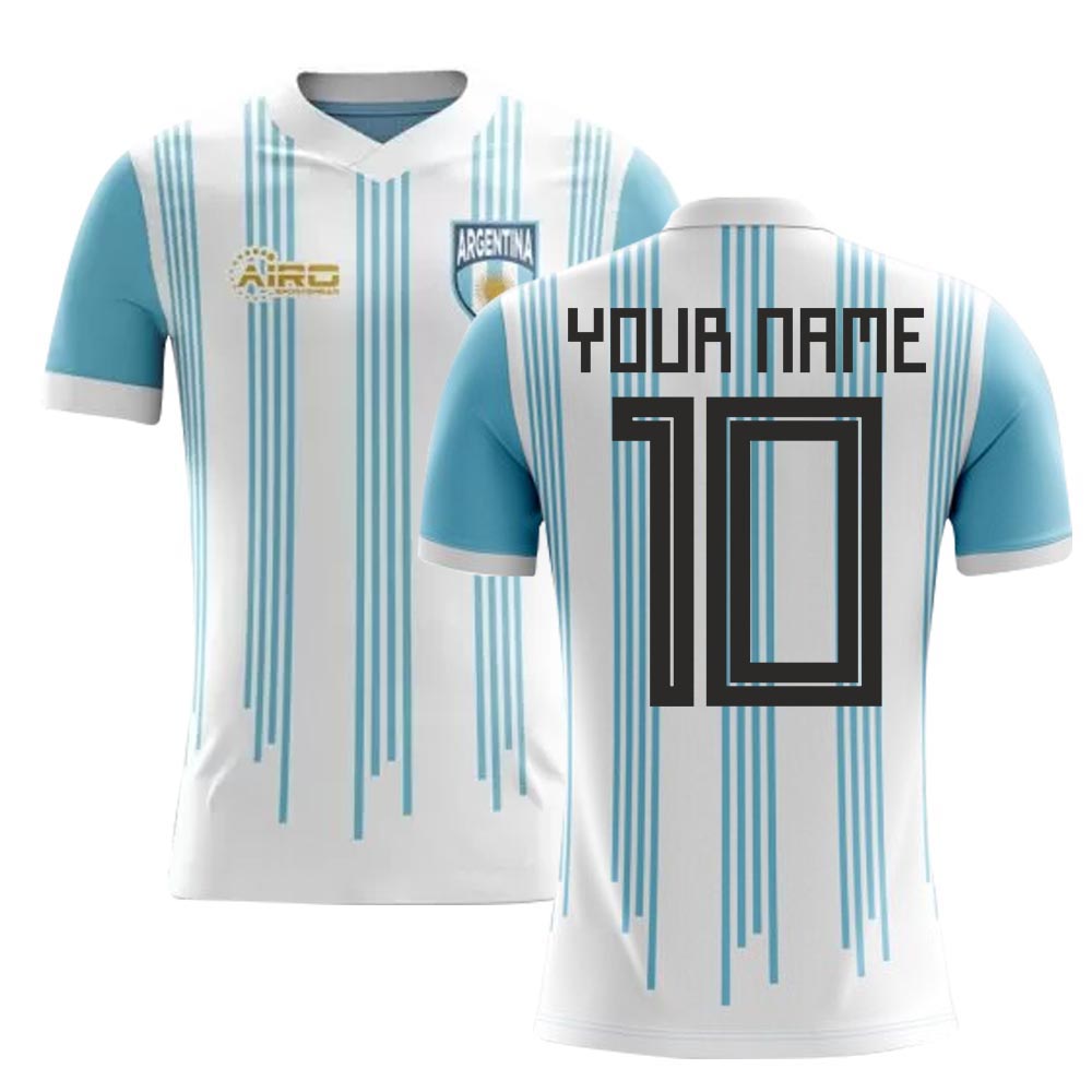 2023-2024 Argentina Home Concept Football Shirt (Your Name) -Kids