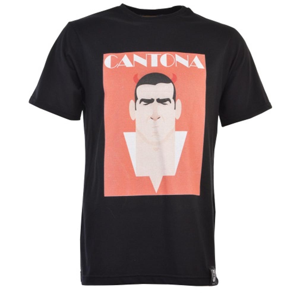 Manchester Reds Retro Cantona T-Shirt (Black)