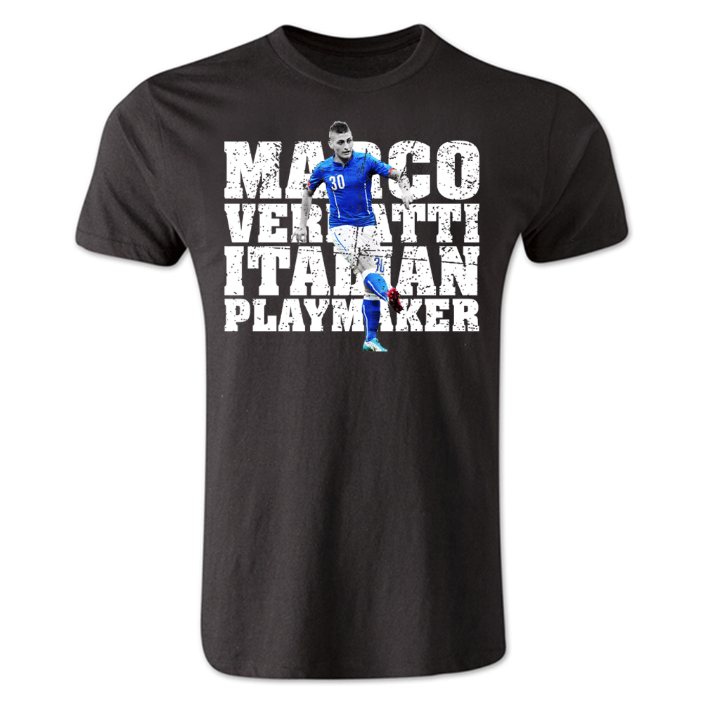 Marco Verratti Italy Player T-Shirt (Black) - Kids