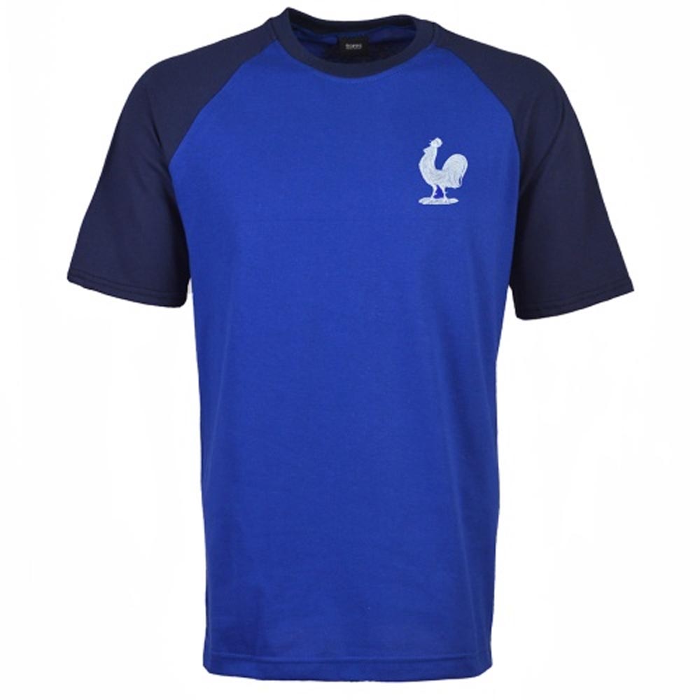 France Raglan Sleeve Royal/Navy Retro T-Shirt