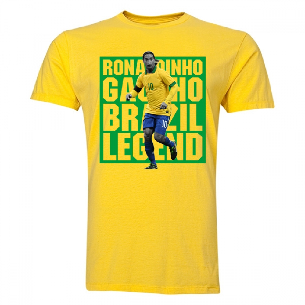 Ronaldinho Brazil Player T-Shirt (Yellow) - Kids