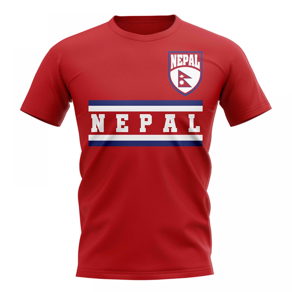 Nepal Core Football Country T-Shirt (Red)