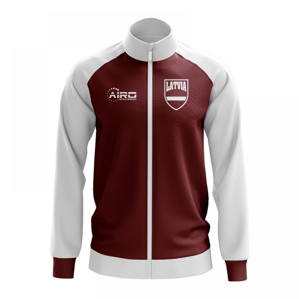 Latvia Concept Football Track Jacket (Red)