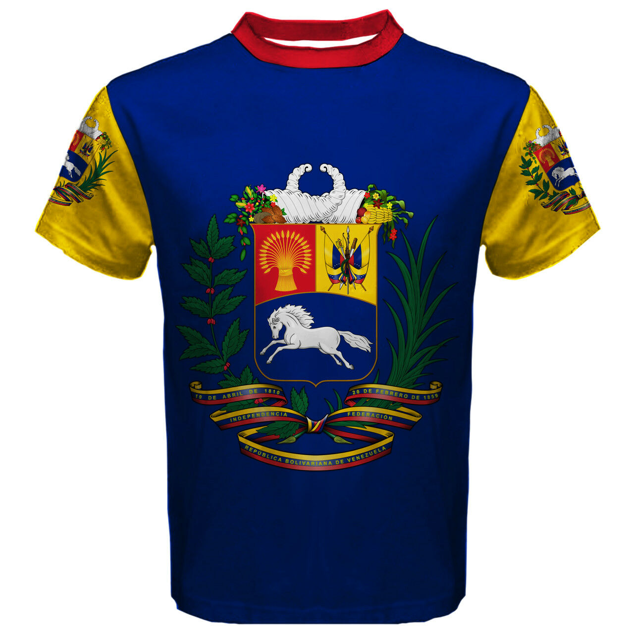 Venezuela Coat of Arms Sublimated Sports Jersey (Kids)