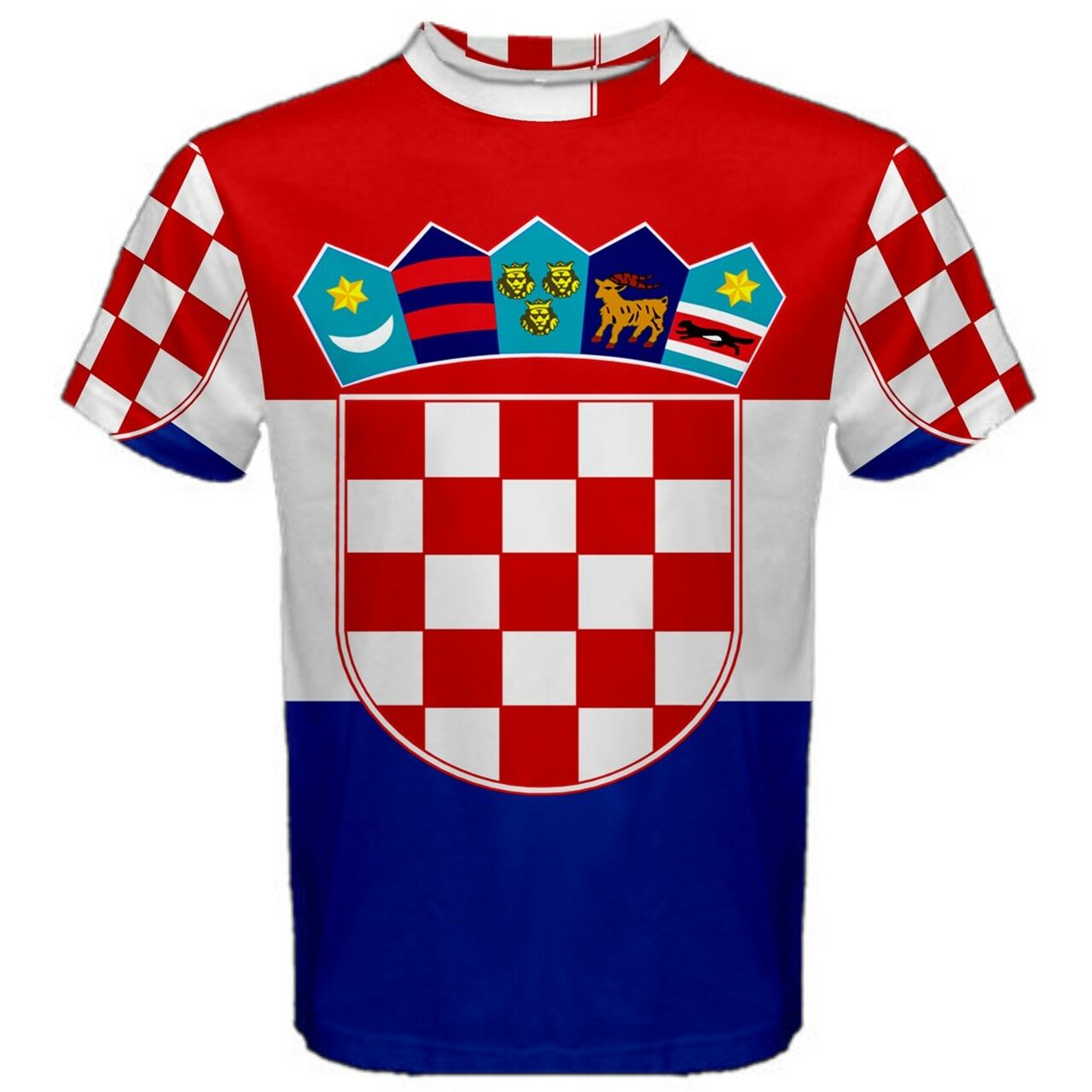 Croatia Flag Sublimated Sports Jersey (Kids)