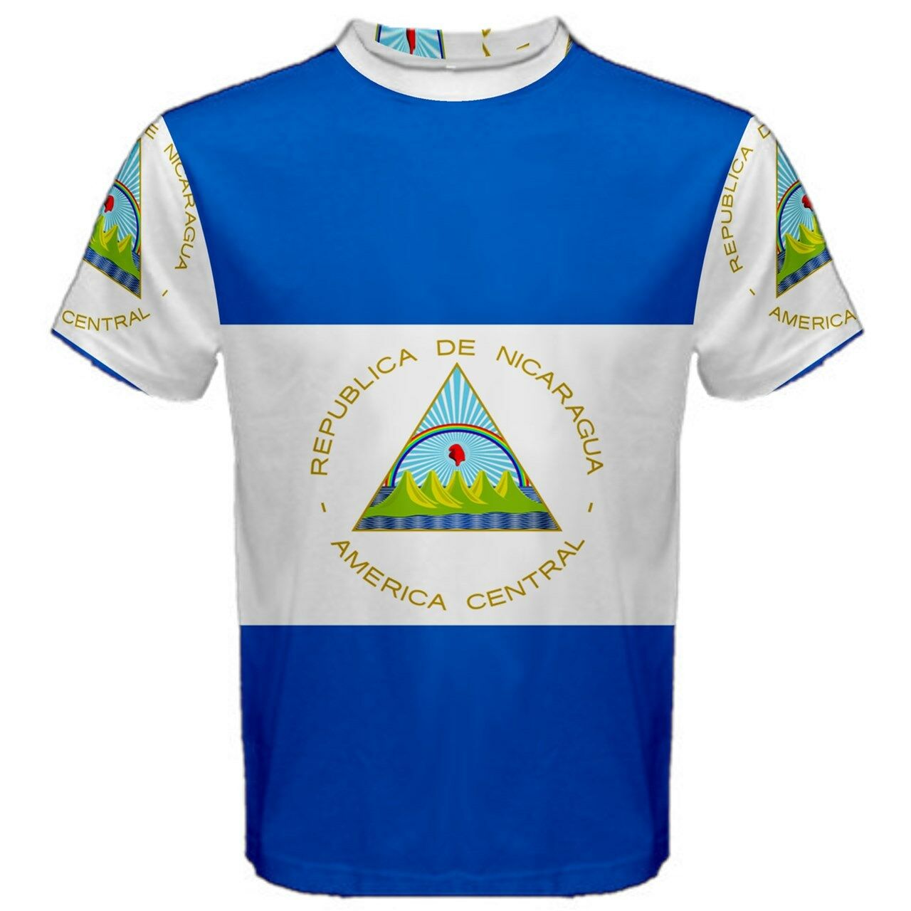 Nicaragua Flag Sublimated Sports Jersey (Kids)