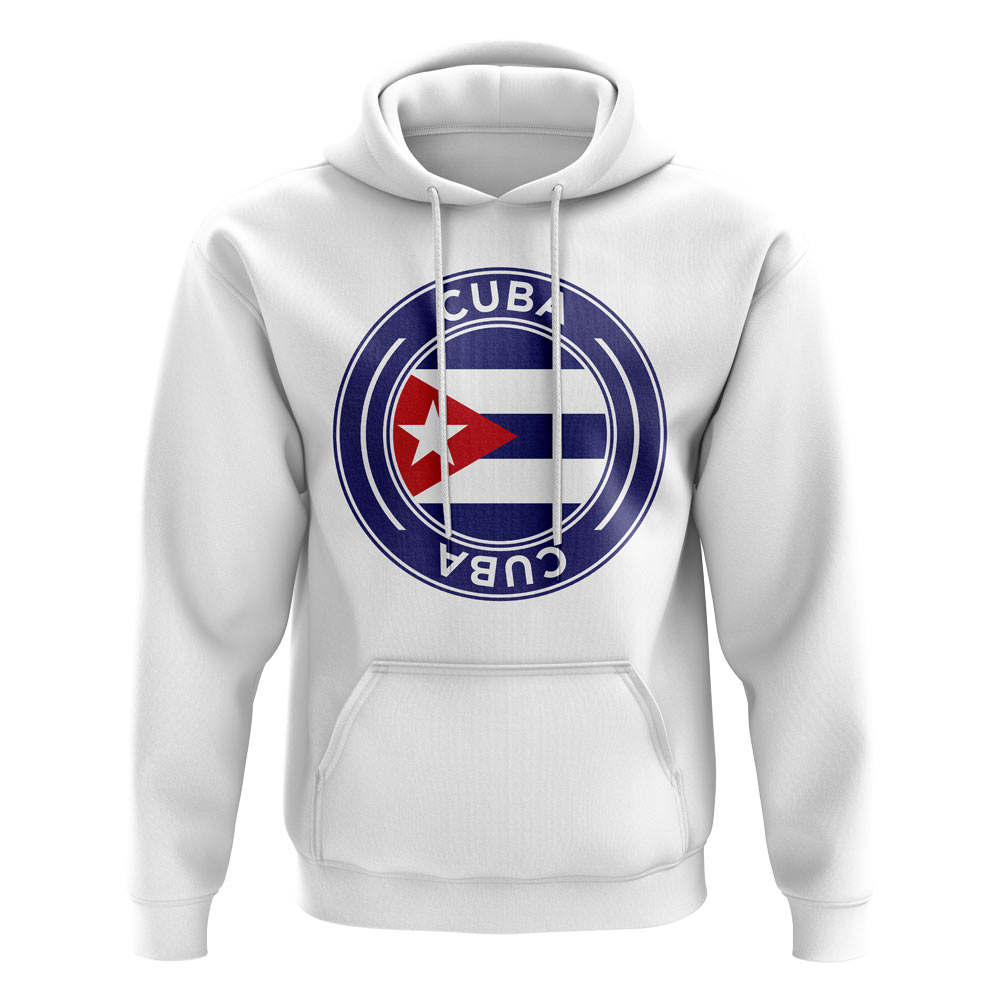 Cuba Football Badge Hoodie (White)