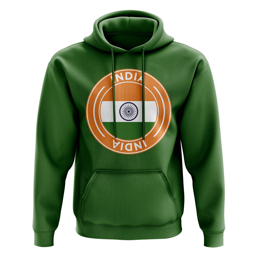 India Football Badge Hoodie (Green)