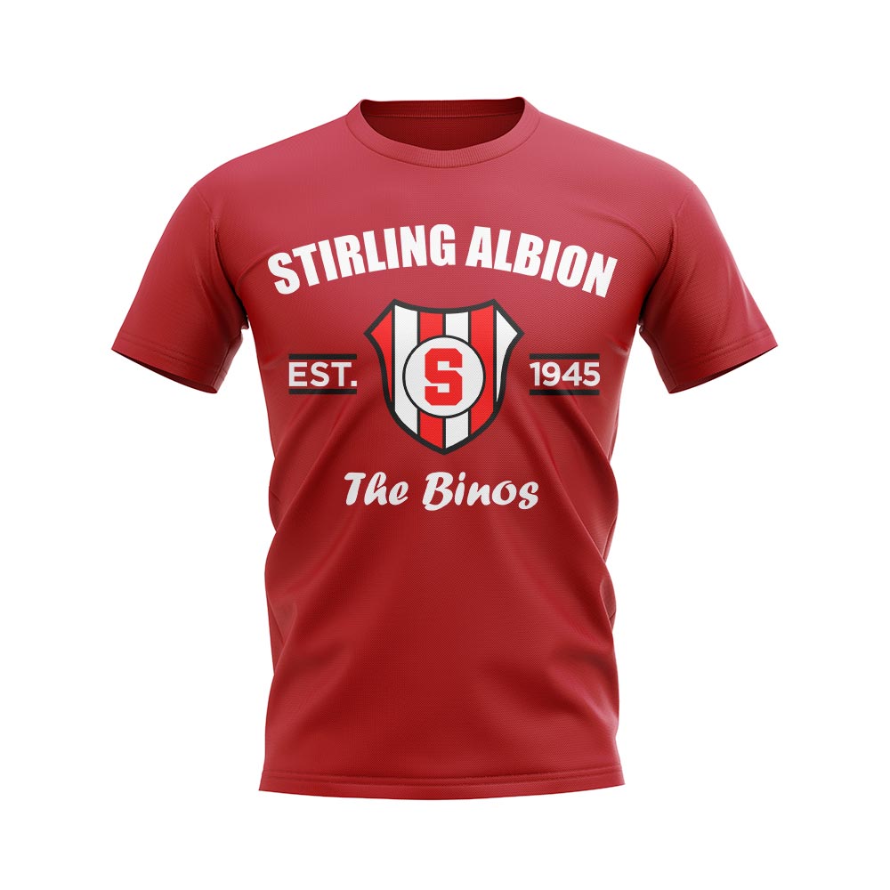 Stirling Albion Established Football T-Shirt (Red)