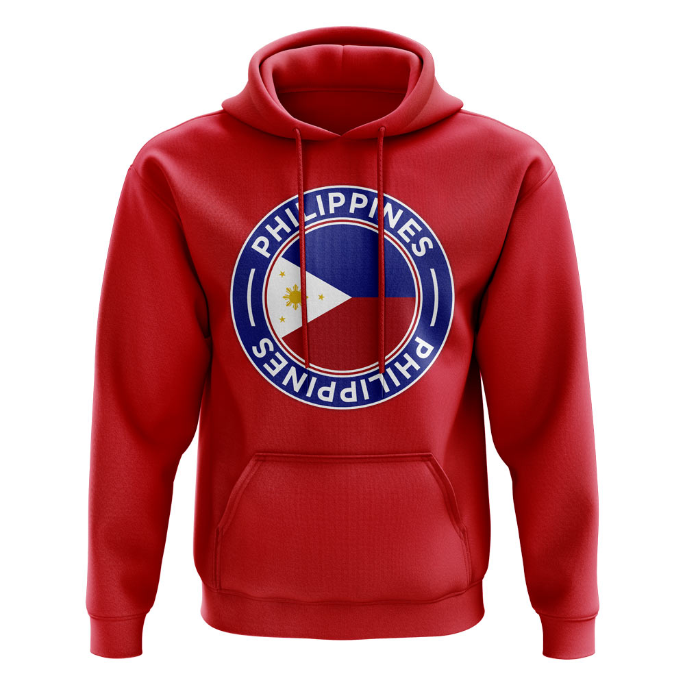 Philippines Football Badge Hoodie (Red)