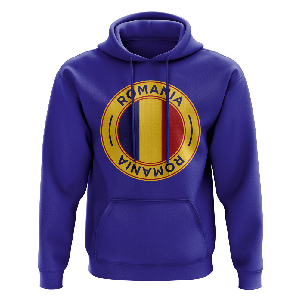 Romania Football Badge Hoodie (Royal)