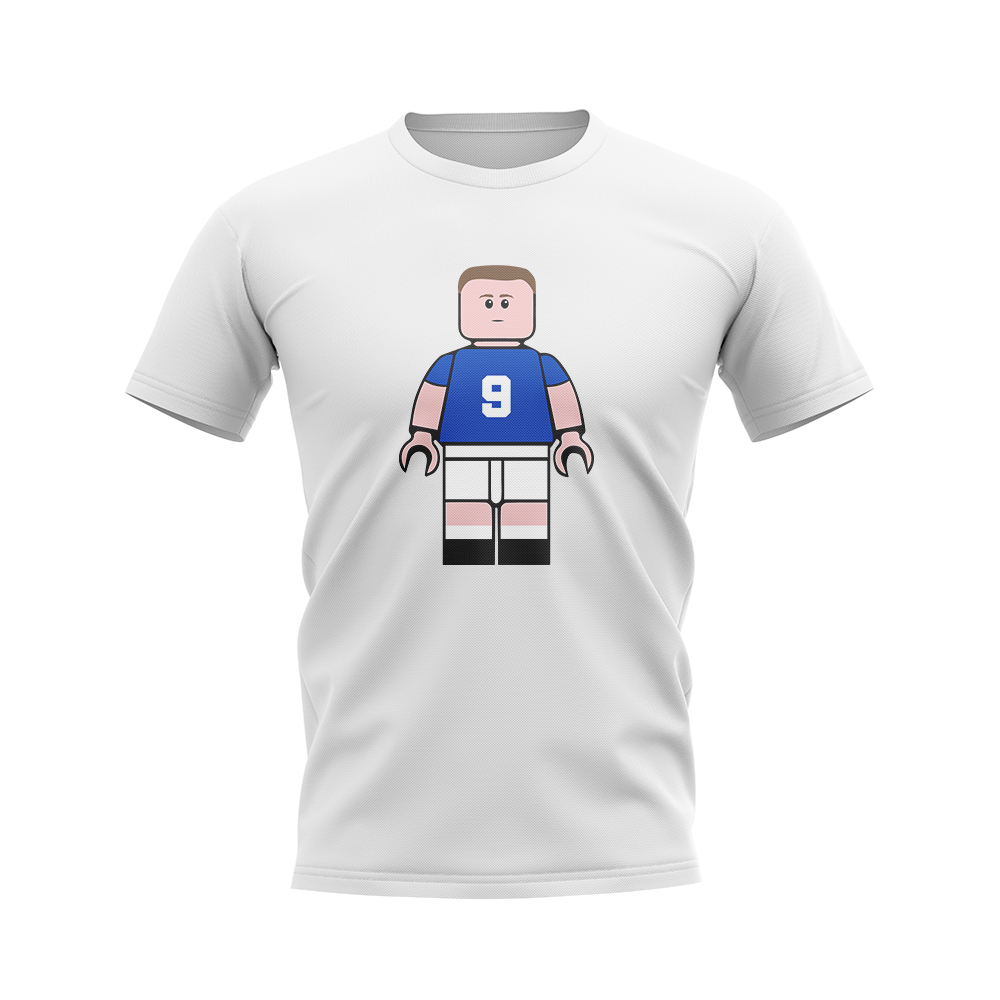 Duncan Ferguson Everton Brick Footballer T-Shirt (White)