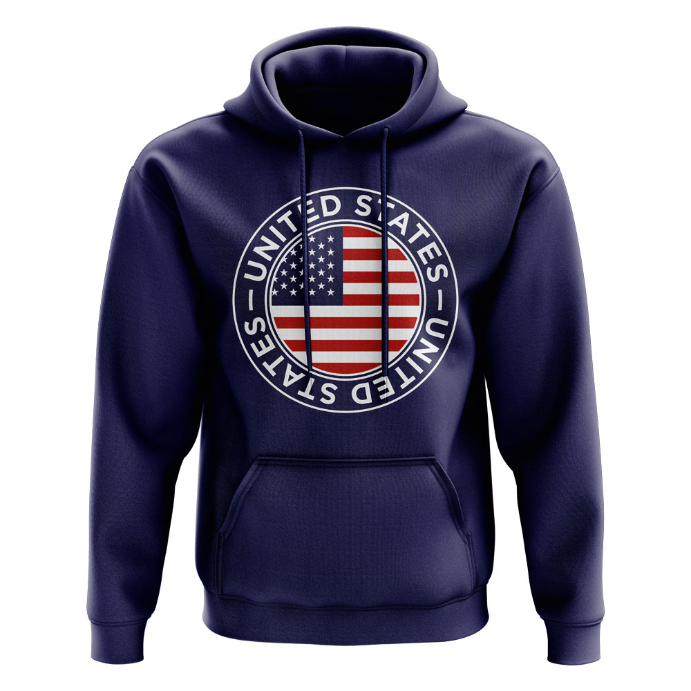 USA Football Badge Hoodie (Navy)