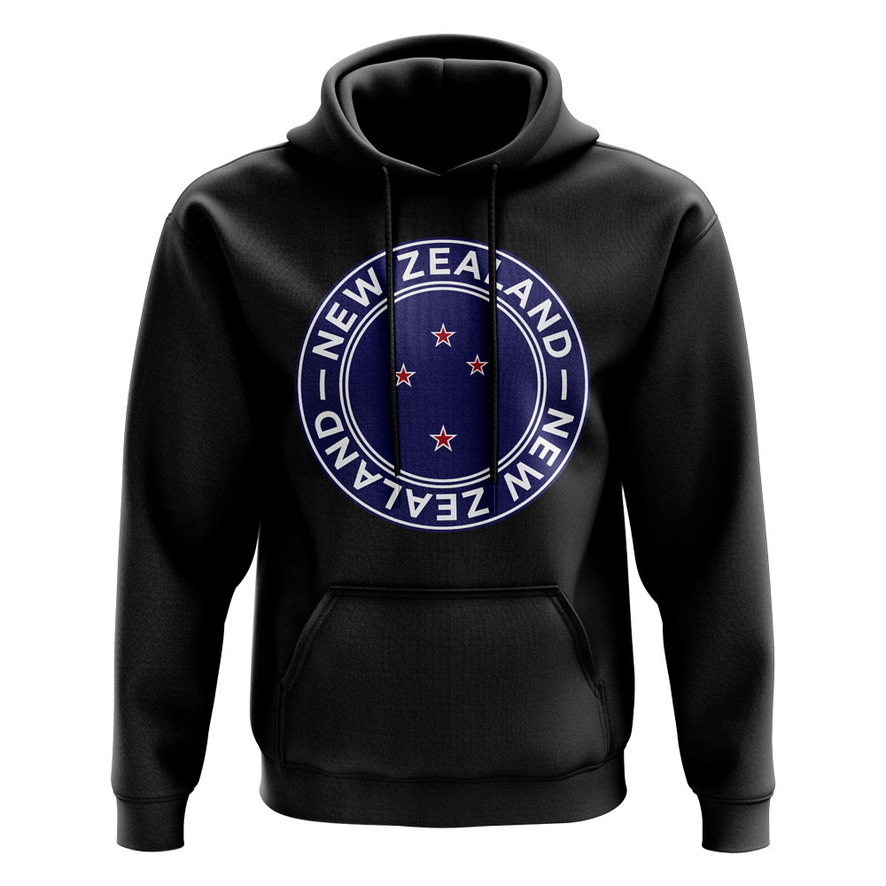 New Zealand Football Badge Hoodie (Black)