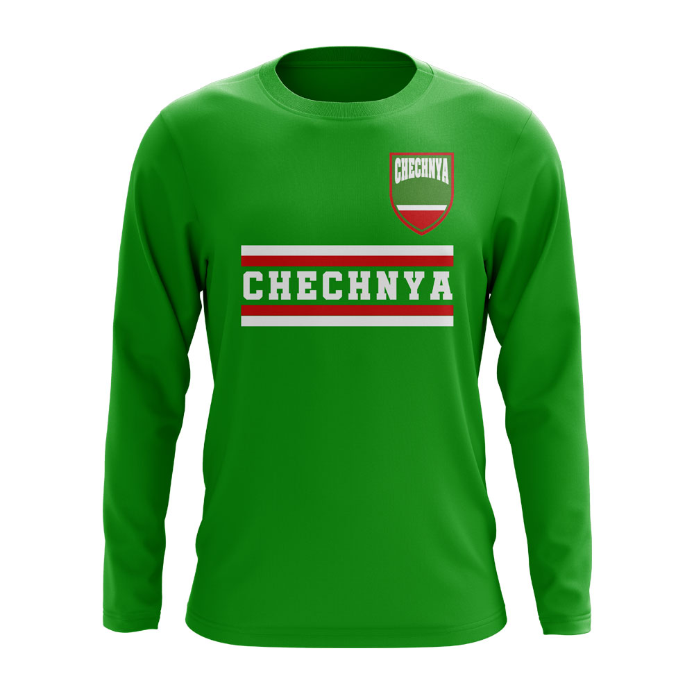 Chechnya Core Football Country Long Sleeve T-Shirt (Green)