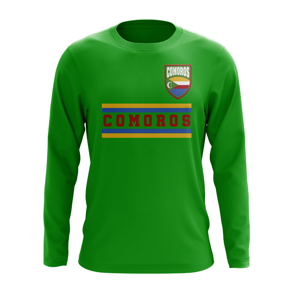 Comoros Core Football Country Long Sleeve T-Shirt (Green)