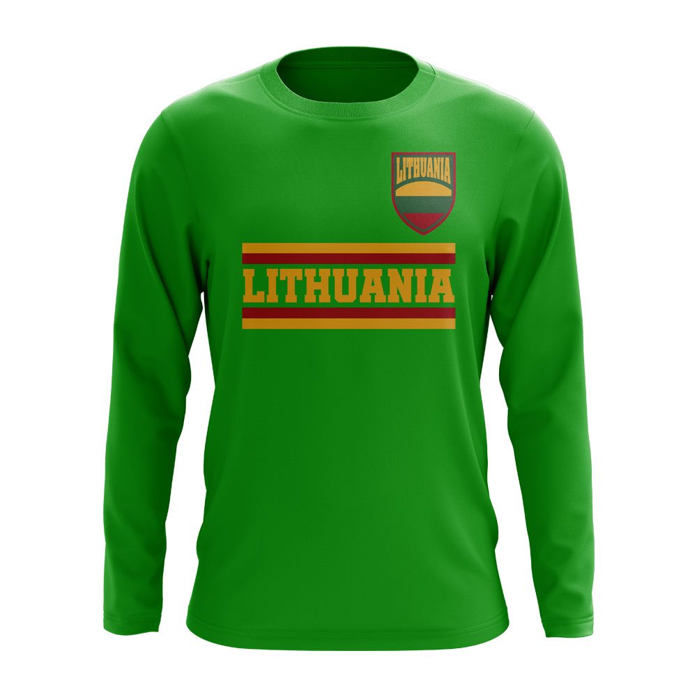 Lithuania Core Football Country Long Sleeve T-Shirt (Green)