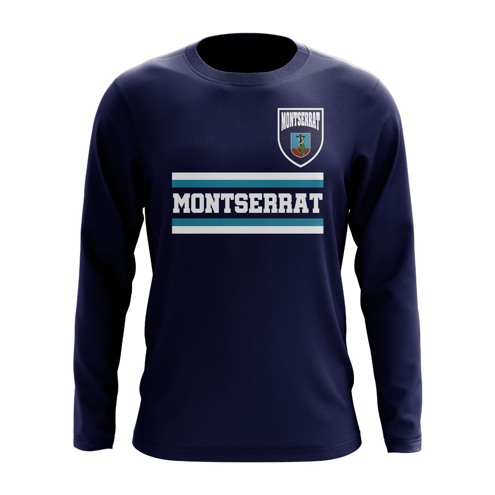 Montserrat Core Football Country Long Sleeve T-Shirt (Navy)