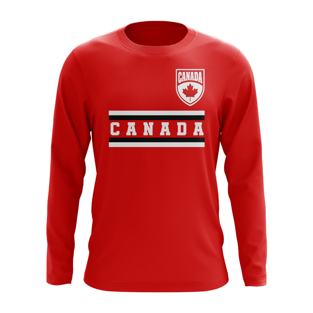 Canada Core Football Country Long Sleeve T-Shirt (Red)