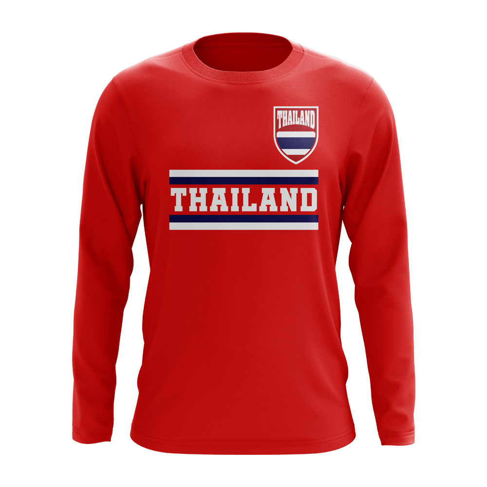 Thailand Core Football Country Long Sleeve T-Shirt (Red)