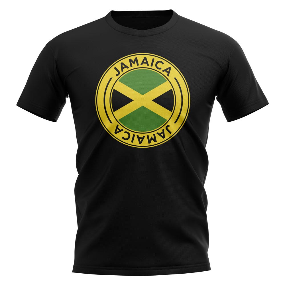 Jamaica Football Badge T-Shirt (Black)