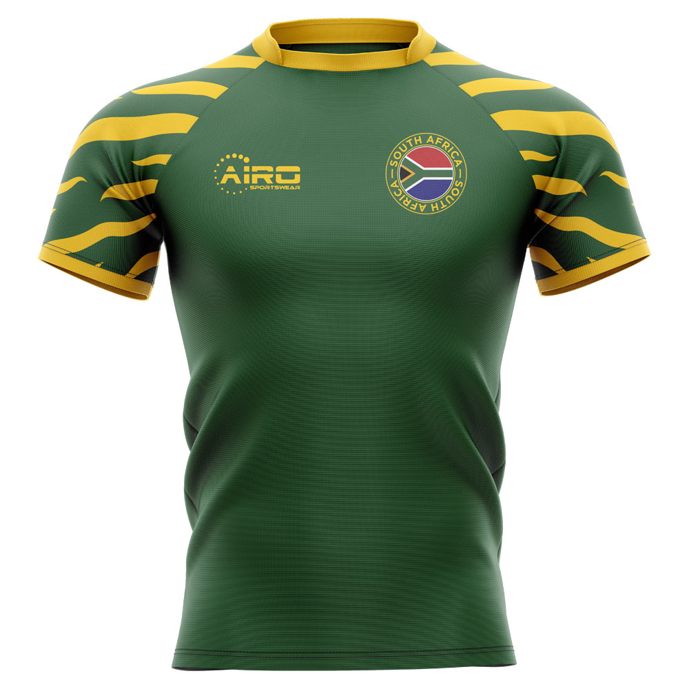 2019/20 Stagione SUDAFRICA Rugby Springboks KID'S Grande Logo T-shirt verde 