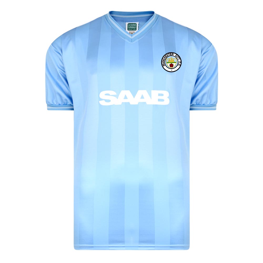 Score Draw Manchester City 1984 Retro Football Shirt