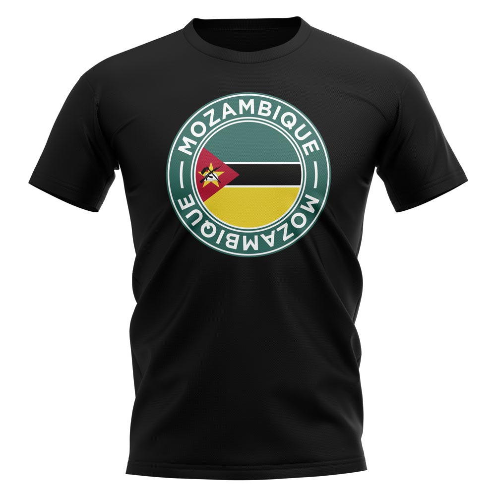 Mozambique Football Badge T-Shirt (Black)