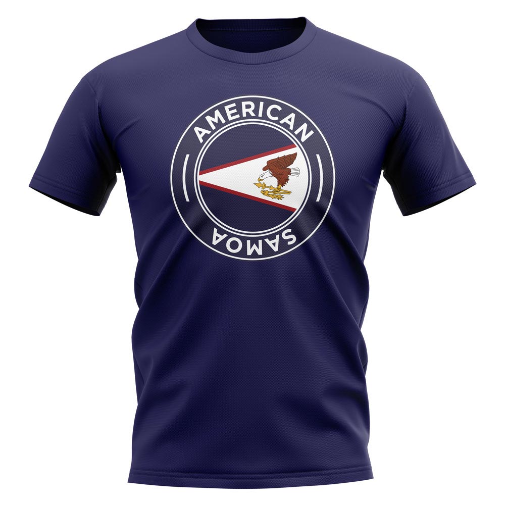 American Samoa Football Badge T-Shirt (Navy)