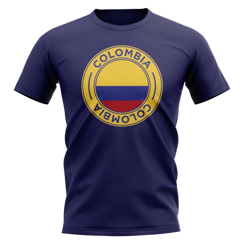 Colombia Football Badge T-Shirt (Navy)