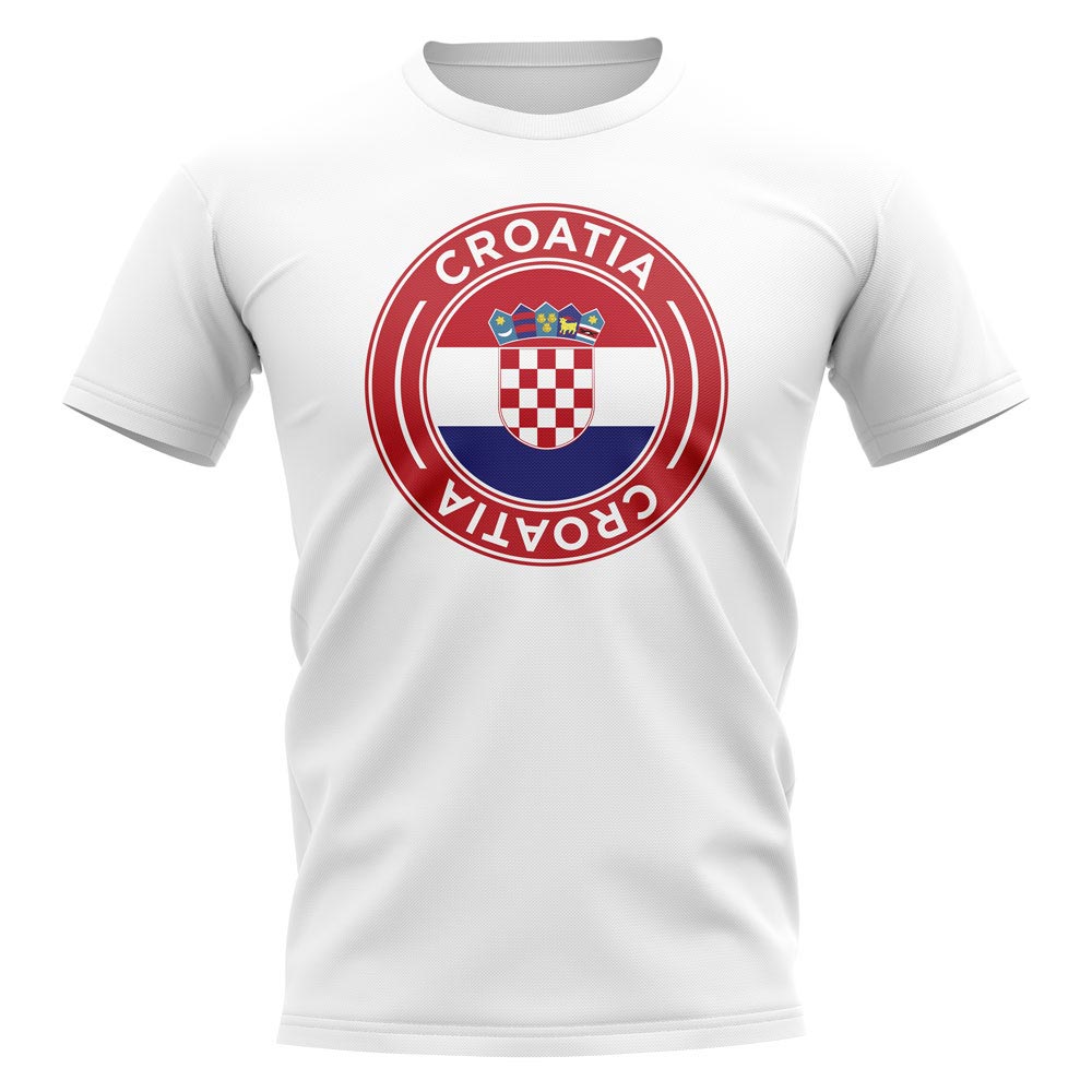 Croatia Football Badge T-Shirt (White)