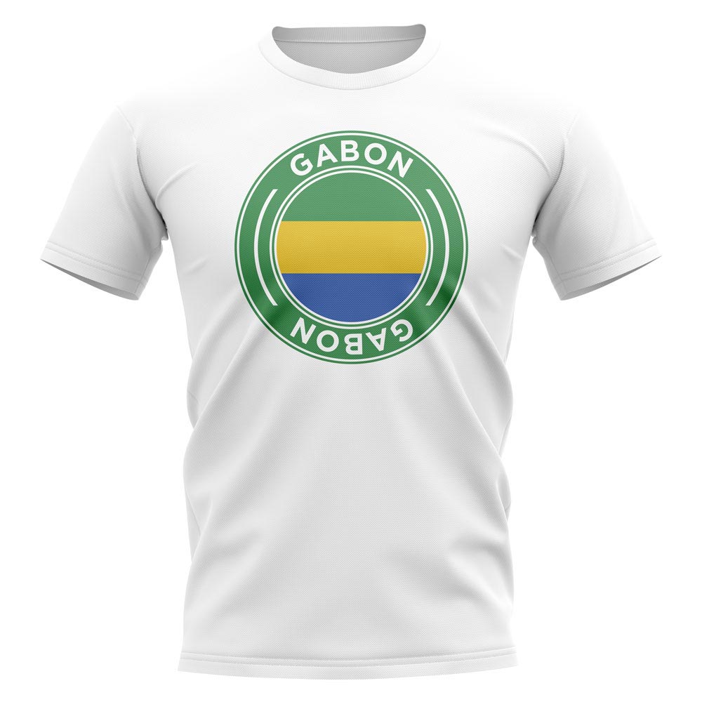 Gabon Football Badge T-Shirt (White)
