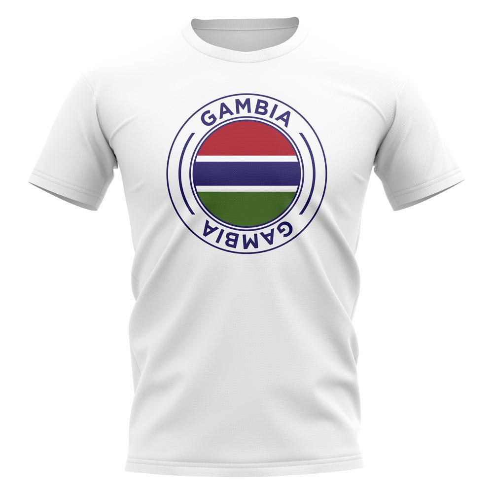 Gambia Football Badge T-Shirt (White)