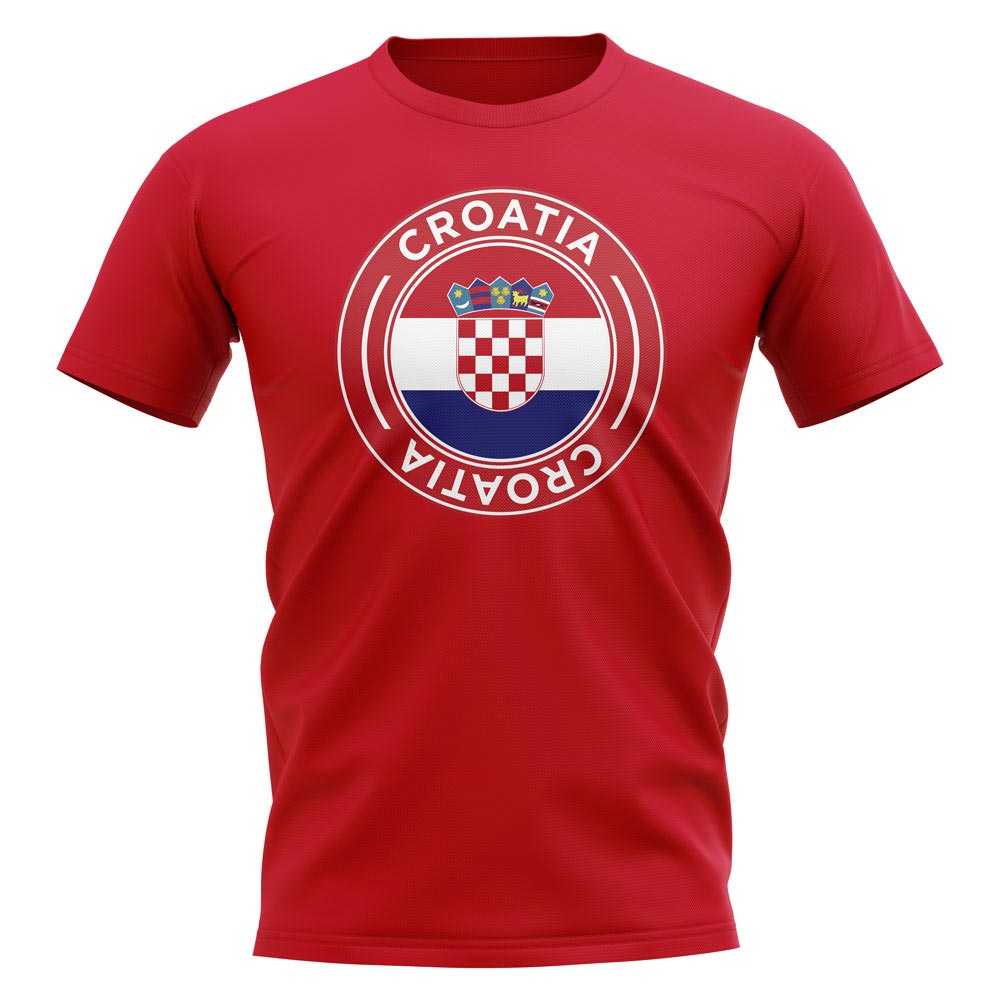 Croatia Football Badge T-Shirt (Red)