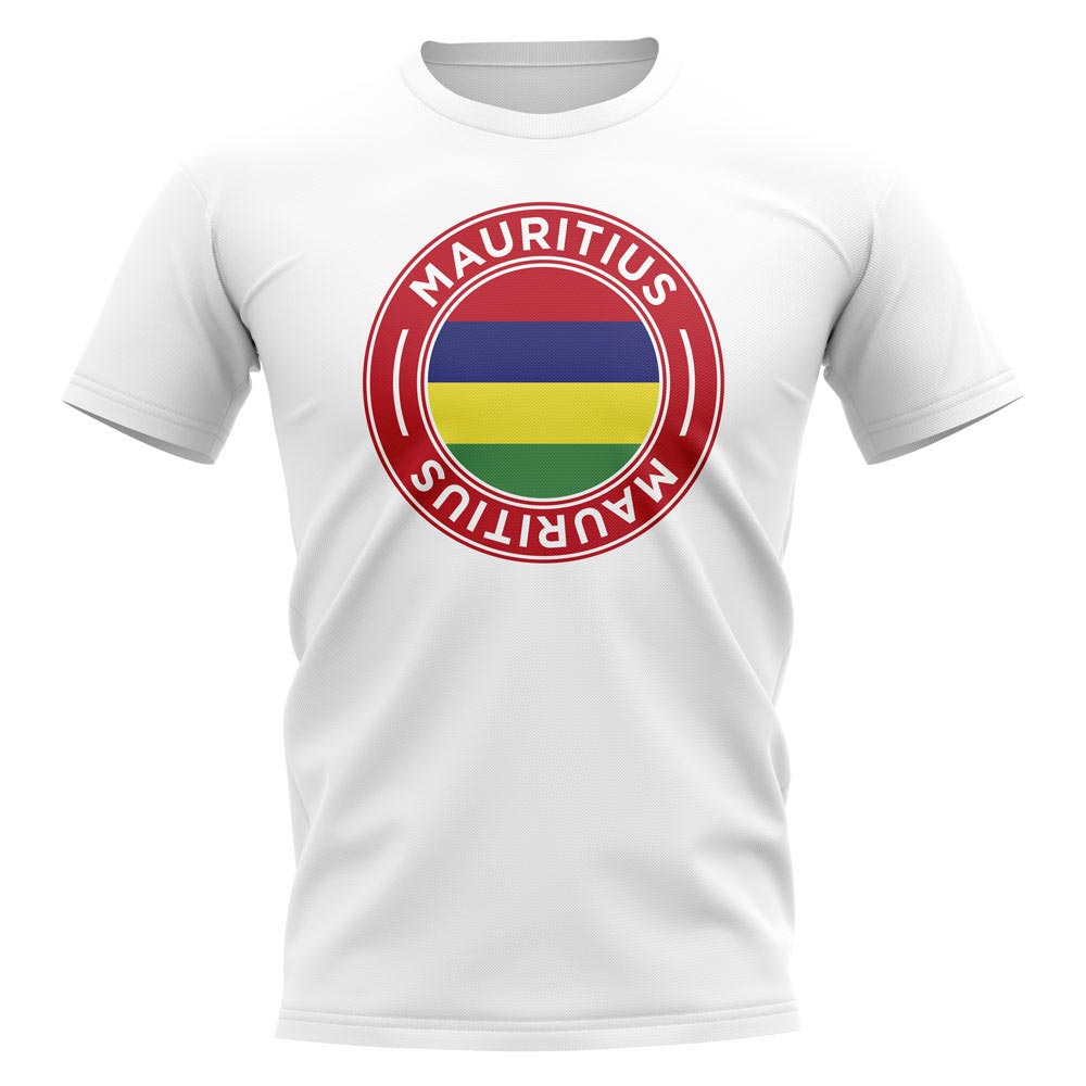 Mauritius Football Badge T-Shirt (White)