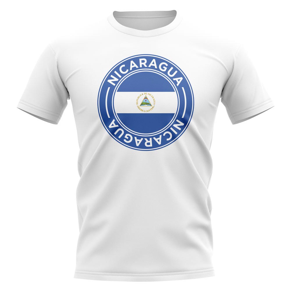 Nicaragua Football Badge T-Shirt (White)