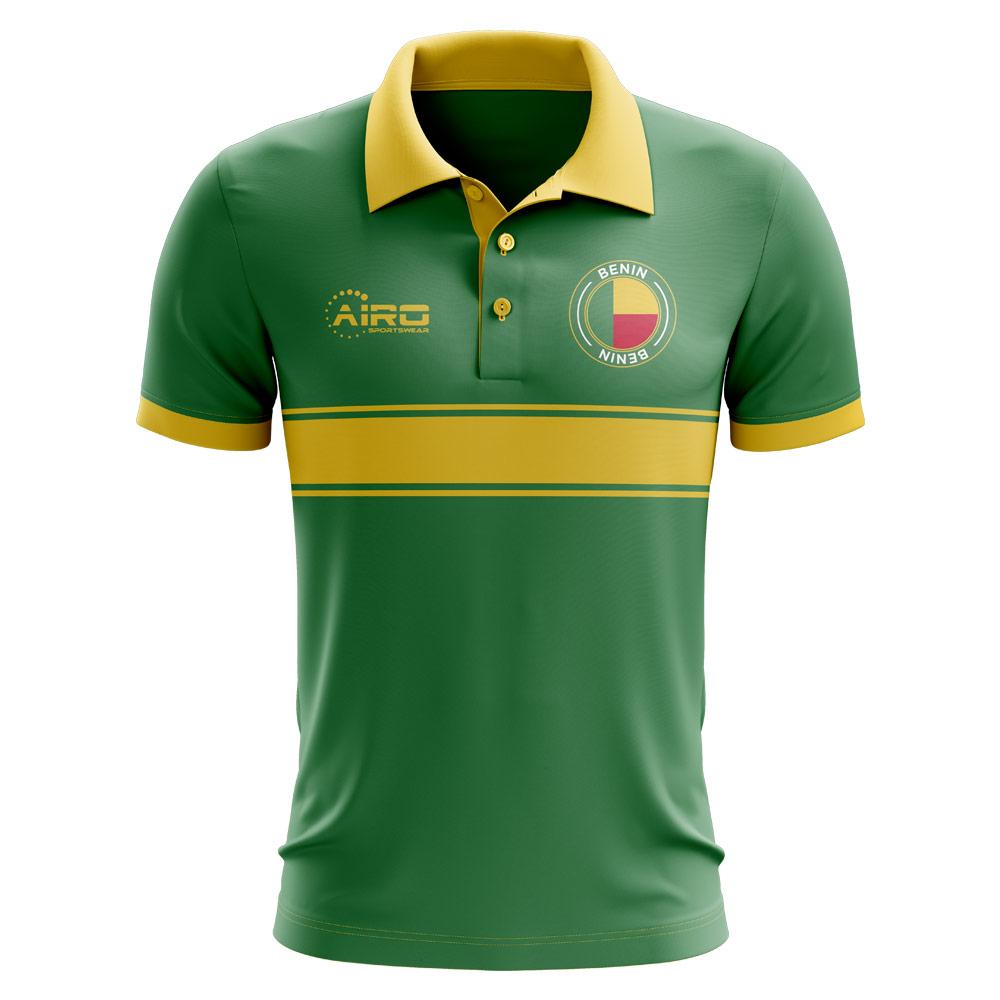 Benin Concept Stripe Polo Shirt (Green)