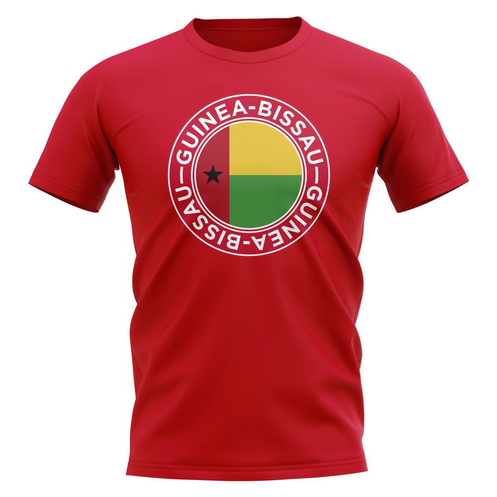 Guinea Bissau Football Badge T-Shirt (Red)