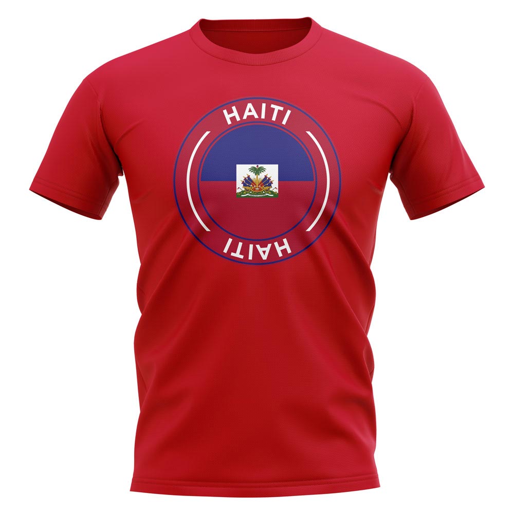 Haiti Football Badge T-Shirt (Red)