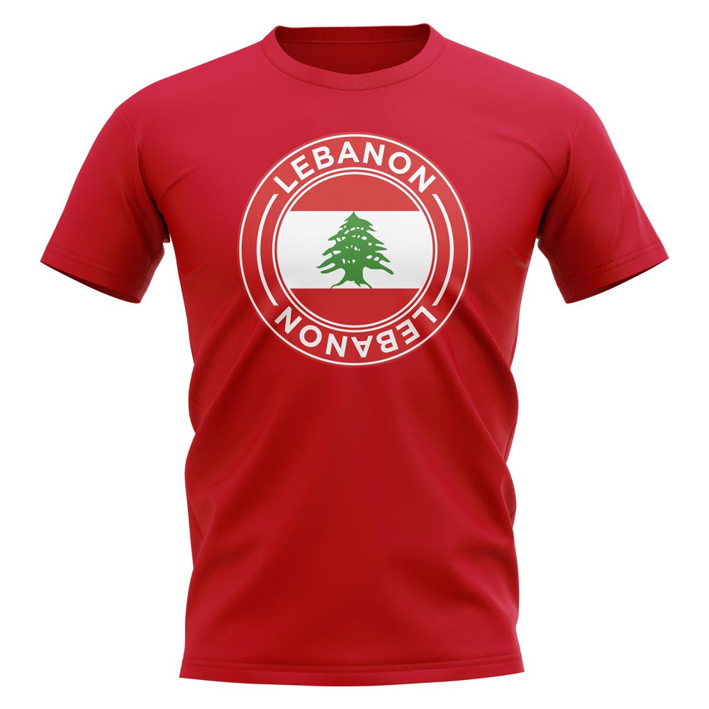 Lebanon Football Badge T-Shirt (Red)