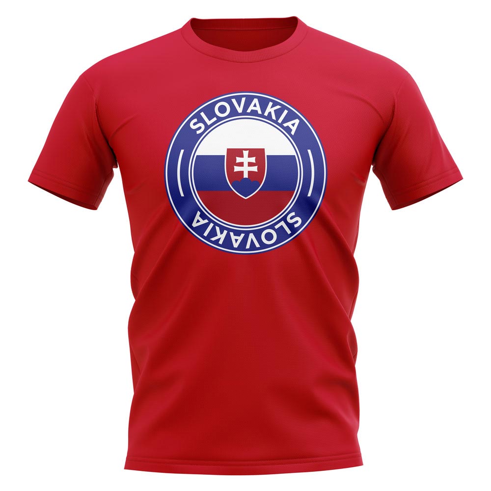 Slovakia Football Badge T-Shirt (Red)